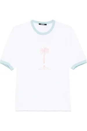 Jacquemus Top, Herre, Hvid, L, Hvid Logo Print T-shirts og Polos