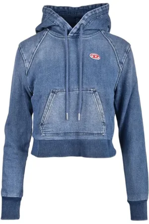 Diesel Sweathshirts & Hoodies, Dame, Blå, S, Bomuld, Blå Bomuld Forår Sweater Kvinder