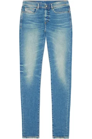 Diesel Jeans, Herre, Blå, W32 L32, Bomuld, High-Waisted Skinny Stretch Jeans