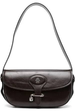 Bally Taske, Dame, Brun, ONE SIZE, Uld, Foldover Skuldertaske med Magnetisk Lukning