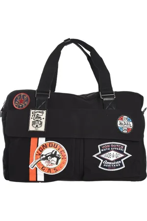 Von Dutch Taske, Herre, Sort, ONE SIZE, Uld, Skuldertaske - Sort Polyester - Patchet Logo