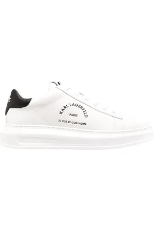 Karl Lagerfeld Sko, Herre, Hvid, 44 EU, Læder, K/Monogram Kapri Sneaker