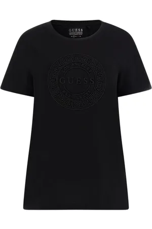 Guess Top, Dame, Sort, S, Bomuld, Logo T-shirt