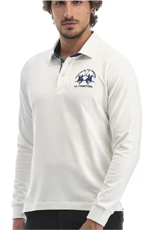 La Martina Top, Herre, Hvid, XL, Hvid Langærmet Polo Skjorte