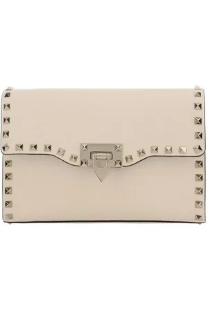VALENTINO GARAVANI Taske, Dame, Hvid, ONE SIZE, Uld, Rockstud Small Skuldertaske