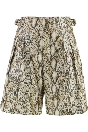 Isabel Marant Shorts, Dame, Flerfarvet, M, Bomuld, Slangeprint Bermuda Shorts