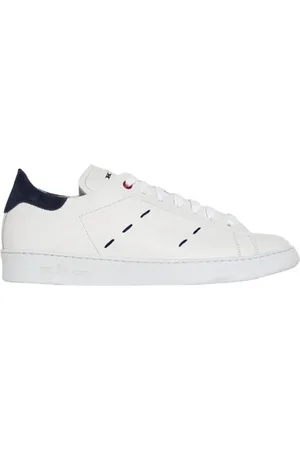 Kiton Sko, Herre, Hvid, 41 EU, Læder, Hvide Læder Low Top Sneakers