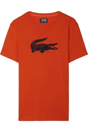 Lacoste Top, Herre, , XS, Bomuld, T-shirt med trykt logo - rund hals