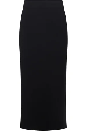 Fabiana Filippi Nederdel, Dame, Blå, 2XS, Uld, Blå Midi Nederdel Elastisk Talje Længde