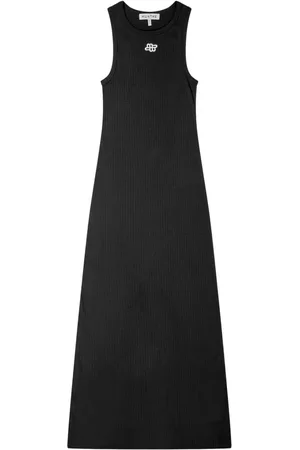 Munthe Kjole, Dame, Sort, 2XL, Bomuld, Sort Rib Kjole med Emblem