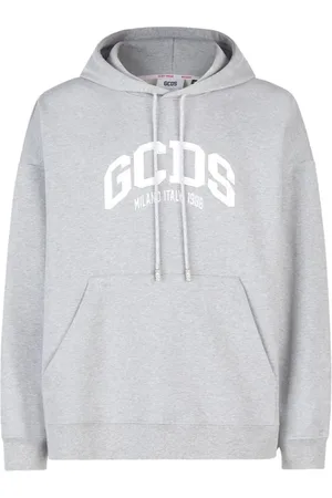 GCDS Sweathshirts & Hoodies, Dame, Grå, XL, Uld, Stilfuldt Logo T-shirt