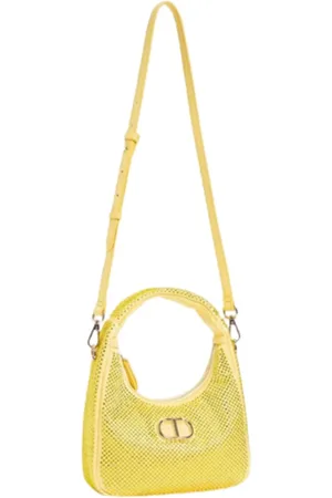 Twin-Set Taske, Dame, Gul, ONE SIZE, Gul Mini Hobo Taske med Strass