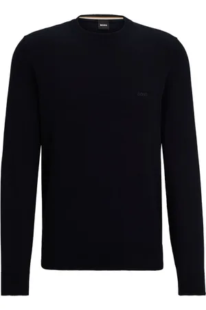 HUGO BOSS Strik, Herre, Blå, M, Blå Sweater Kollektion