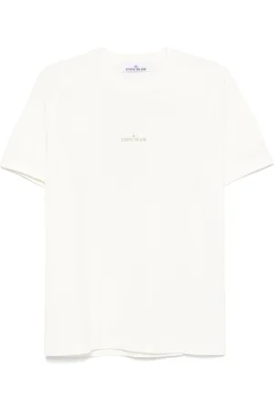 Stone Island Top, Herre, , 2XL, Logo Print Crew Neck T-shirts og Polos