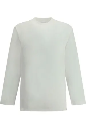 Y-3 Top, Herre, Hvid, S, Bomuld, Maxi Print Langærmet Jersey