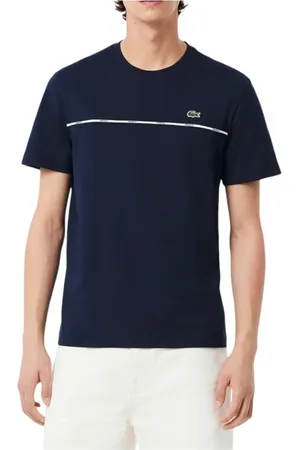 Lacoste Top, Herre, Blå, XL, Bomuld, Marineblå Bomuld Jersey T-shirt