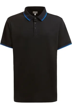 Guess Top, Herre, Sort, M, Sort tekstil polo shirt