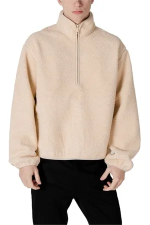 Calvin Klein Sweathshirts & Hoodies, Herre, , XL, Polyester, Creme Polyester Half-Zip Sherpa Jakke