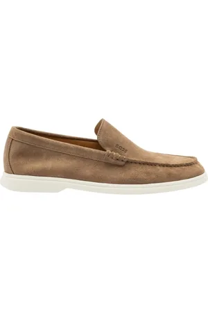 HUGO BOSS Sko, Herre, , 40 EU, Uld, Ruskind Loafers Slip-on Sko