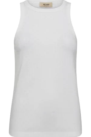 Mos Mosh Top, Dame, Hvid, M, Bomuld, Hvid Tank Top Bomuldskvalitet