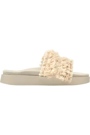 INUIKII Sko, Dame, , 38 EU, Uld, Creme Frayed Band Slipper Chic Stil