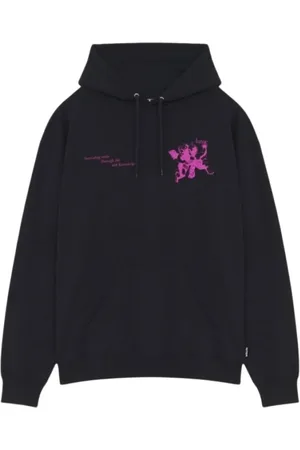 IUTER Sweathshirts & Hoodies, Herre, Sort, XL, Uld, Trykte hættetrøjer med justerbar hætte