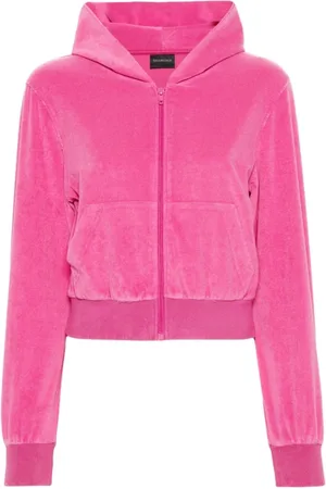Balenciaga Sweathshirts & Hoodies, Dame, Lyserød, XS, Uld, Velvet Zipped Hoodie Sweater