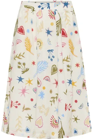 Saint Tropez Nederdel, Dame, Flerfarvet, S, Uld, Farverig Playful Placement Nederdel