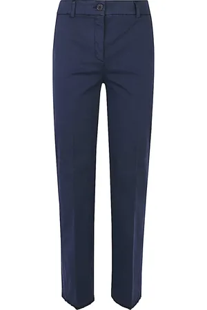 VIA MASINI 80 Bukser, Dame, Blå, XL, Blå Straight Leg Nederdel med Frynser