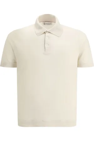 Brunello Cucinelli Top, Herre, , M, Linned, Linned Polo Sweater