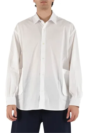 Roberto Collina Skjorte, Herre, , L, Bomuld, Bomuld Oversized Skjorte med Lommer