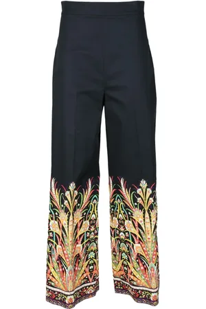 Etro Bukser, Dame, Sort, S, Bomuld, Bukser