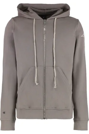 Rick Owens Sweathshirts & Hoodies, Herre, Brun, 2XL, Bomuld, Kontrast Logo Full Zip Hoodie