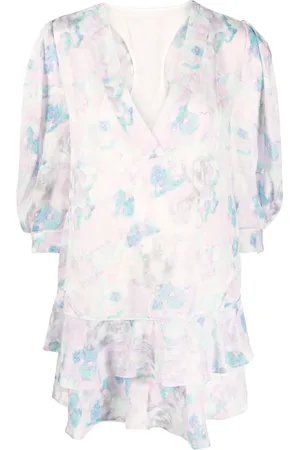 IRO Kjole, Dame, Flerfarvet, M, Pink Midi Kjole