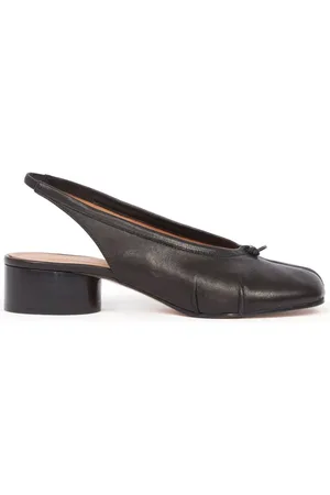 Maison Margiela Sko, Dame, Sort, 36 EU, Sort Tabi Toe Slingback Flade Sko