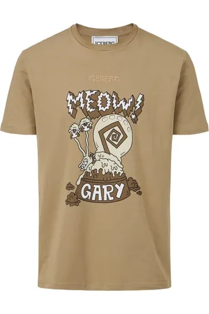 Iceberg Top, Herre, , M, Mudfarvet regular-fit stræk jersey T-shirt