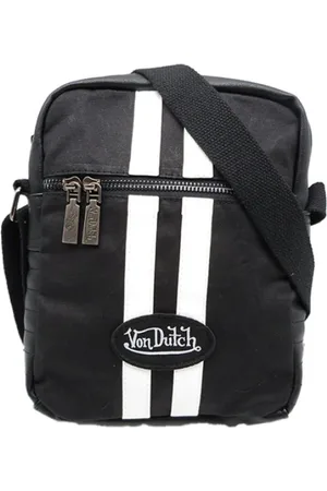 Von Dutch Taske, Herre, Sort, ONE SIZE, Uld, Sort Skuldertaske - Patchet Logo