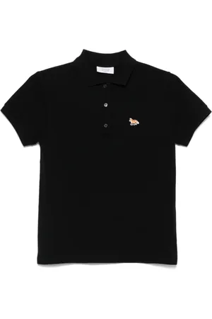 Maison Kitsuné Top, Dame, Sort, S, Sort Button-Up Sweater