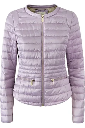 YES ZEE BY ESSENZA Jakke, Dame, Lilla, S, Uld, Lilla Kort Dunjakke med Lynlås