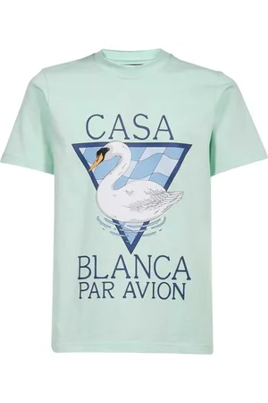 Casablanca Top, Herre, Grøn, XL, Bomuld, T-shirt med trykt logo i bomuld