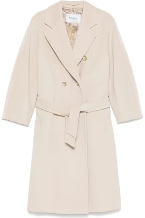 Max Mara Frakke, Dame, , 2XS, Uld, Ticino Frakke Lys Dobbelt Brystet