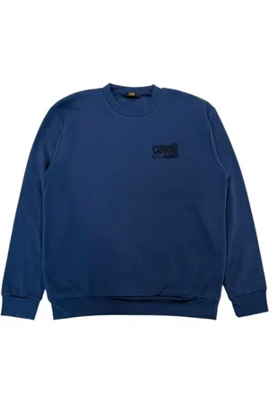 Roberto Cavalli Sweathshirts & Hoodies, Herre, Blå, XS, Bomuld, Blå Herre Hoodie Langærmet Fleece