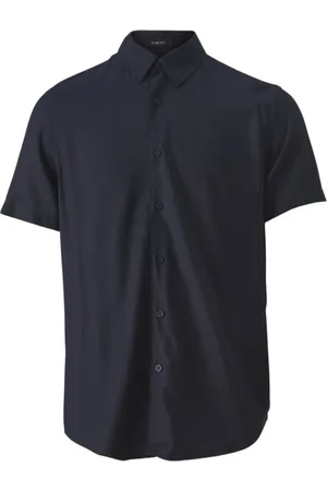 Guess Top, Herre, Blå, S, Tyl, Slim Fit Kortærmet Skjorte - Blå