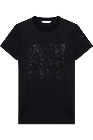 Max Mara Top, Dame, Sort, XS, Bomuld, Kortærmet Rund Hals T-Shirt