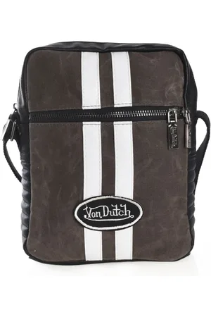 Von Dutch Taske, Herre, Brun, ONE SIZE, Bomuld, Bomuld Skuldertaske med Patchet Logo