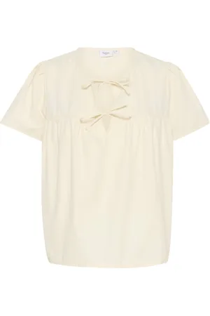 Saint Tropez Top, Dame, , L, Feminin Kittysz Bluse Vinterhvid