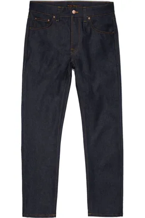 Nudie Jeans Jeans, Herre, Blå, W34 L31, Denim, Slim Fit Dry Stretch Denim Jeans