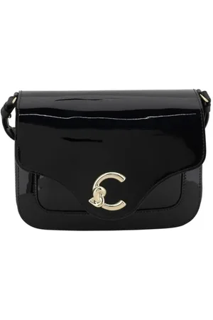 Coccinelle Taske, Dame, Sort, ONE SIZE, Uld, Skulder taske i patentlæder med magnetisk flap