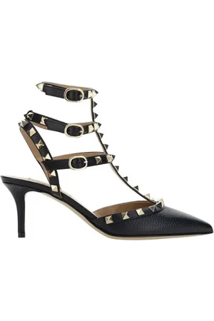 VALENTINO GARAVANI Sko, Dame, Sort, 36 1/2 EU, Læder, Studded Læder Rockstud Pumps