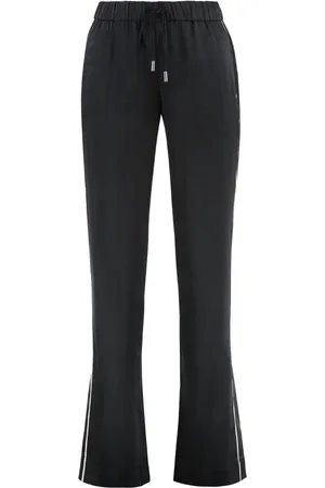 Calvin Klein Bukser, Dame, Sort, L, Satin, Satin pyjama bukser med baglommer